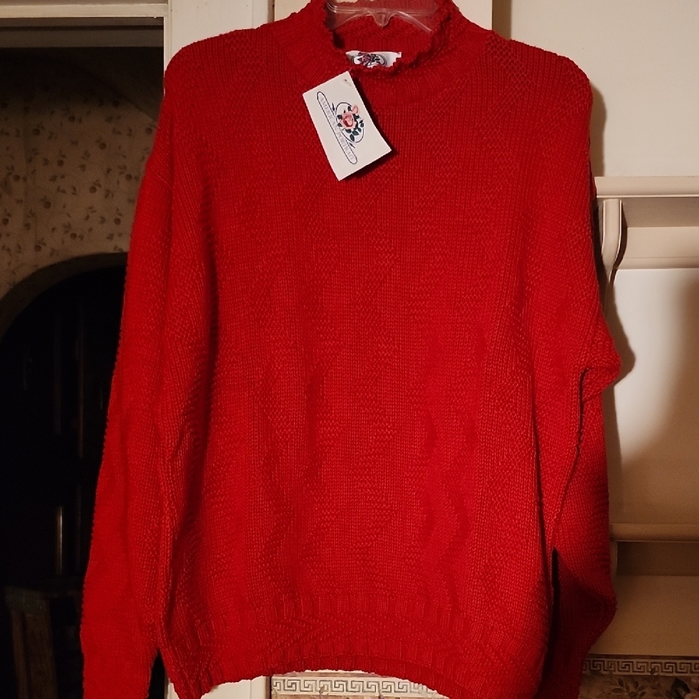 NWT Women's American Portrait Red Knit Sweater